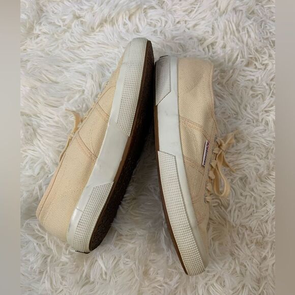Superga Classic Cotu Canvas Sneakers in Beige Eggshell Sz US 9 EU 40 Great Shape - Picture 6 of 11